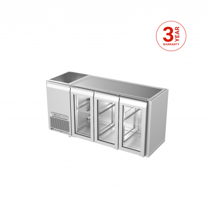  Backbar-Kühlschrank, 3 Abteile 